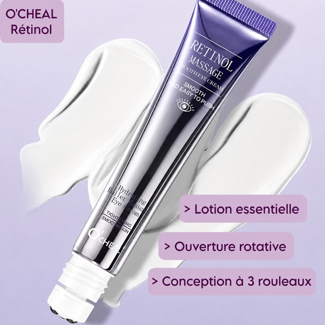 O'CHEAL – Essence Liftante au Rétinol à 3 Rouleaux